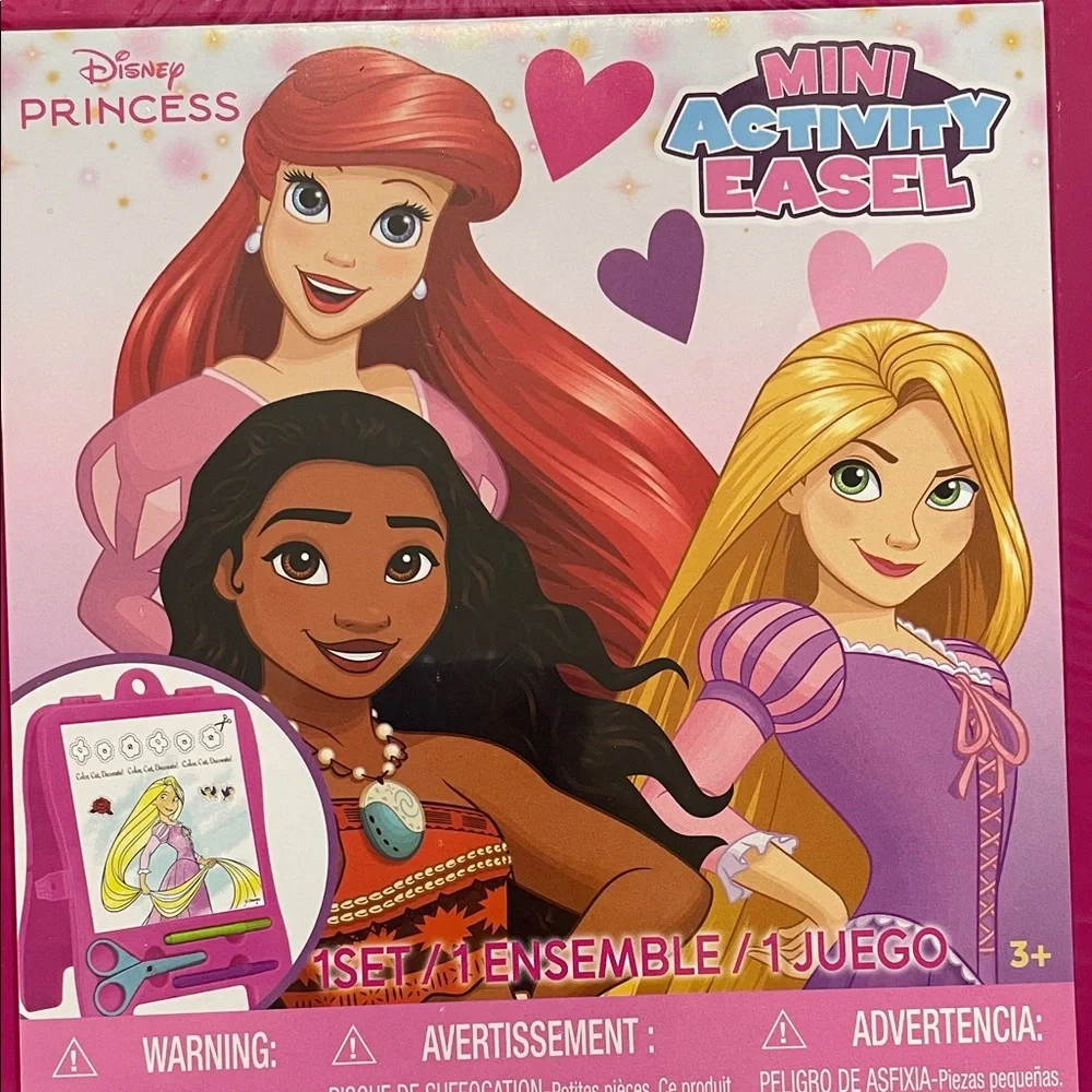 Disney Princess Mini Activity Set and Easel,Stickers,Crayons,Scissors, Markers